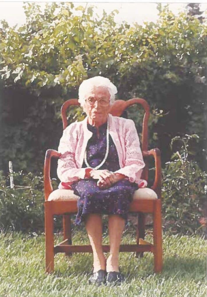 Nonna Cristina sitting in a chair